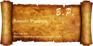 Basch Poppea névjegykártya